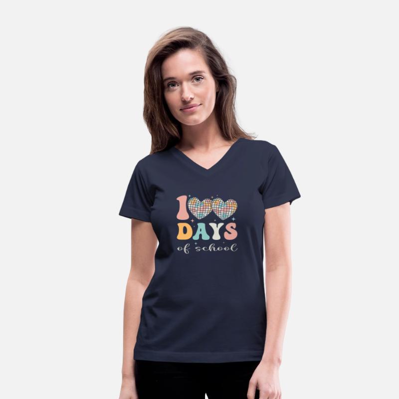 100 Days of School Retro Disco Hearts