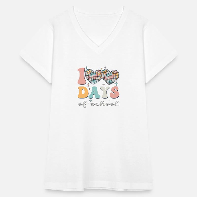 100 Days of School Retro Disco Hearts