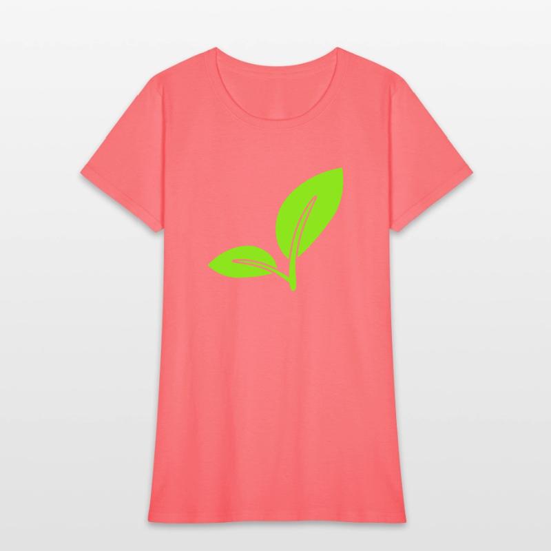 2 Green Beautiful Leaves Eco Spring Summer Nature