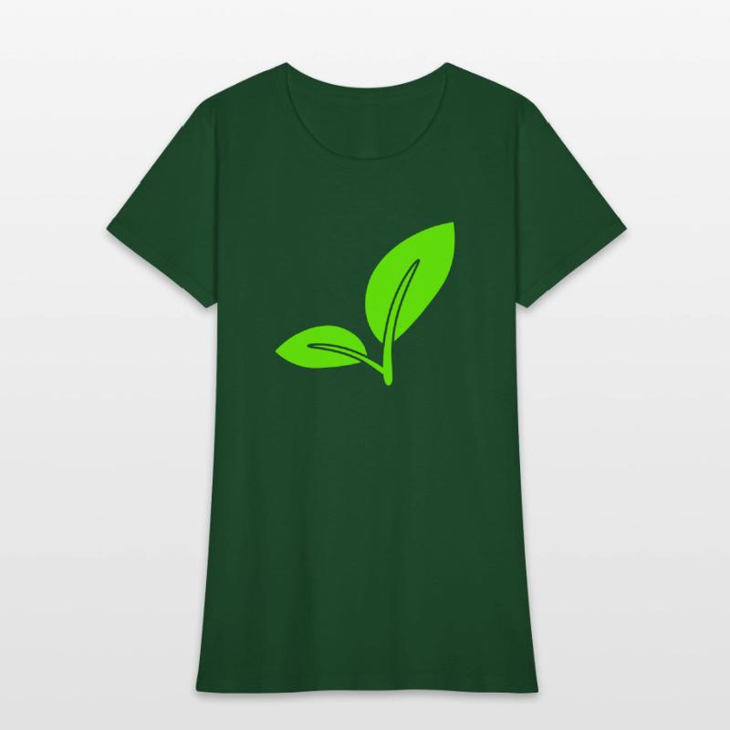 2 Green Beautiful Leaves Eco Spring Summer Nature