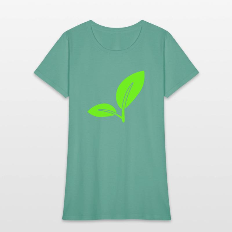 2 Green Beautiful Leaves Eco Spring Summer Nature