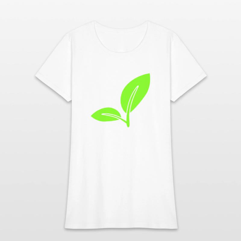 2 Green Beautiful Leaves Eco Spring Summer Nature