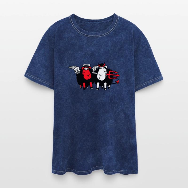 2 Sheep Angel Devil Satan Hell Evil Heaven Good