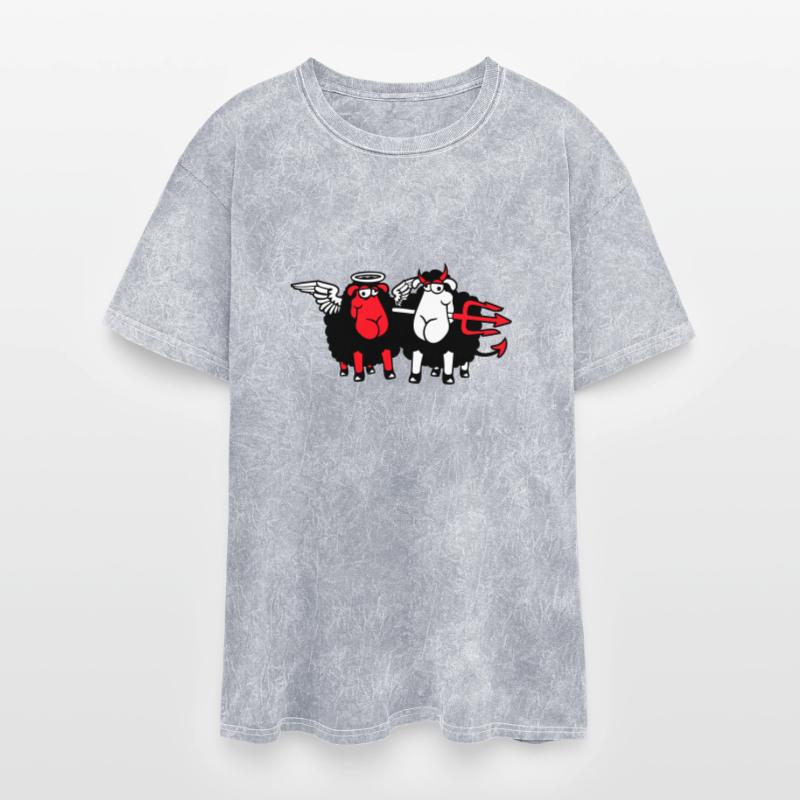 2 Sheep Angel Devil Satan Hell Evil Heaven Good