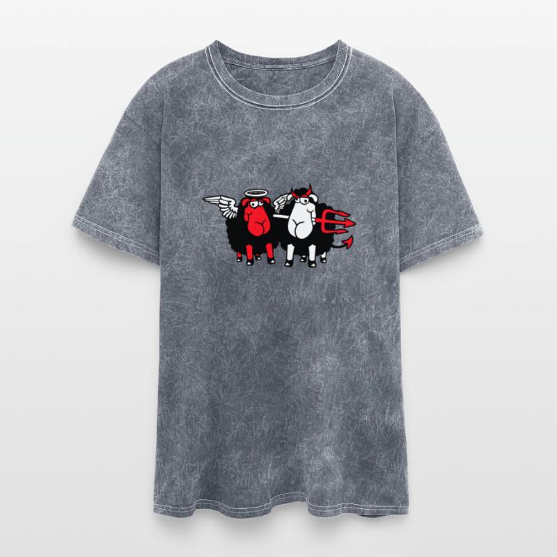 2 Sheep Angel Devil Satan Hell Evil Heaven Good