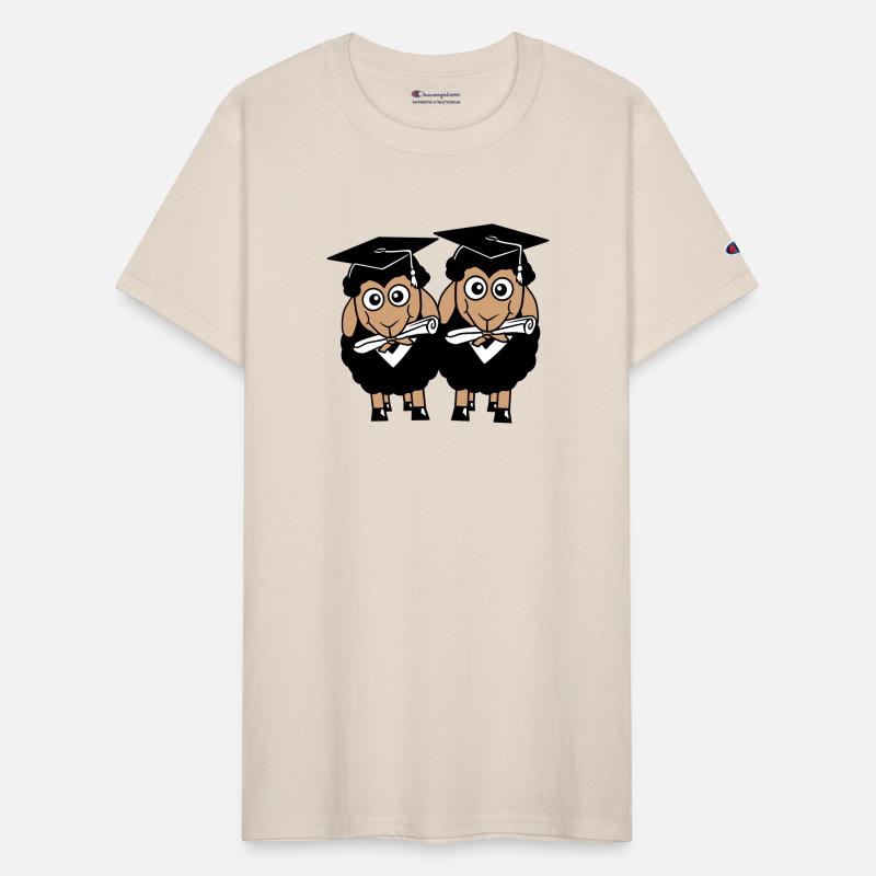 2 Sheep Graduated College Abi Two Student Team Fun