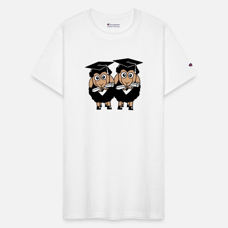 2 Sheep Graduated College Abi Two Student Team Fun