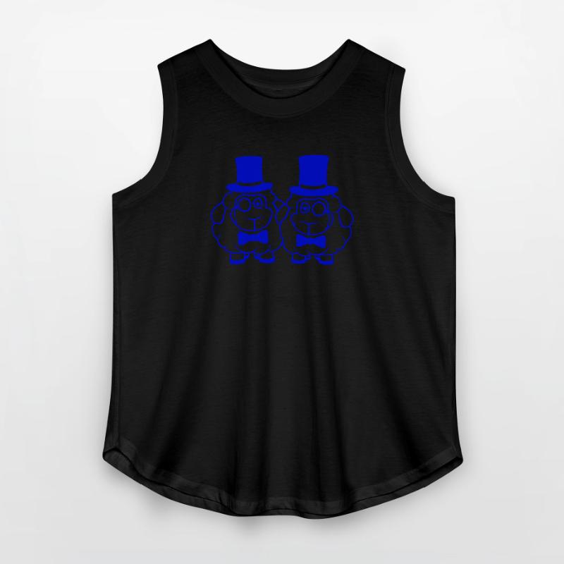 2 Sheep Men Gentlemen Top Hat Monocle Sir Two Mr.