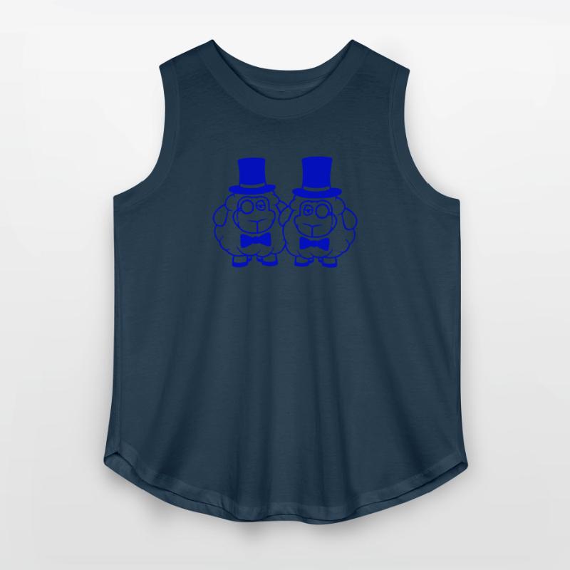 2 Sheep Men Gentlemen Top Hat Monocle Sir Two Mr.