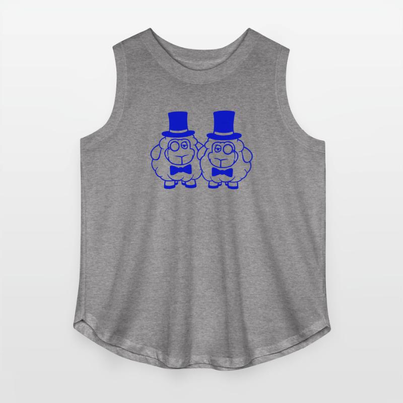 2 Sheep Men Gentlemen Top Hat Monocle Sir Two Mr.