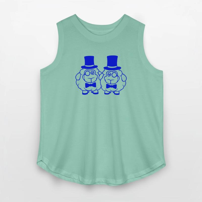 2 Sheep Men Gentlemen Top Hat Monocle Sir Two Mr.