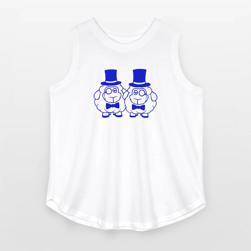 2 Sheep Men Gentlemen Top Hat Monocle Sir Two Mr.