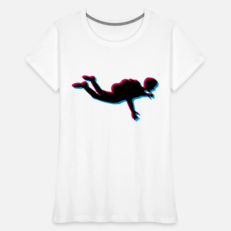 3d parachutist silhouette crash flying fall deep g