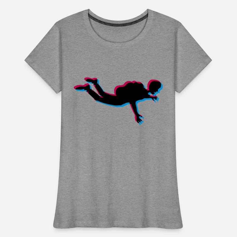 3d parachutist silhouette crash flying fall deep g