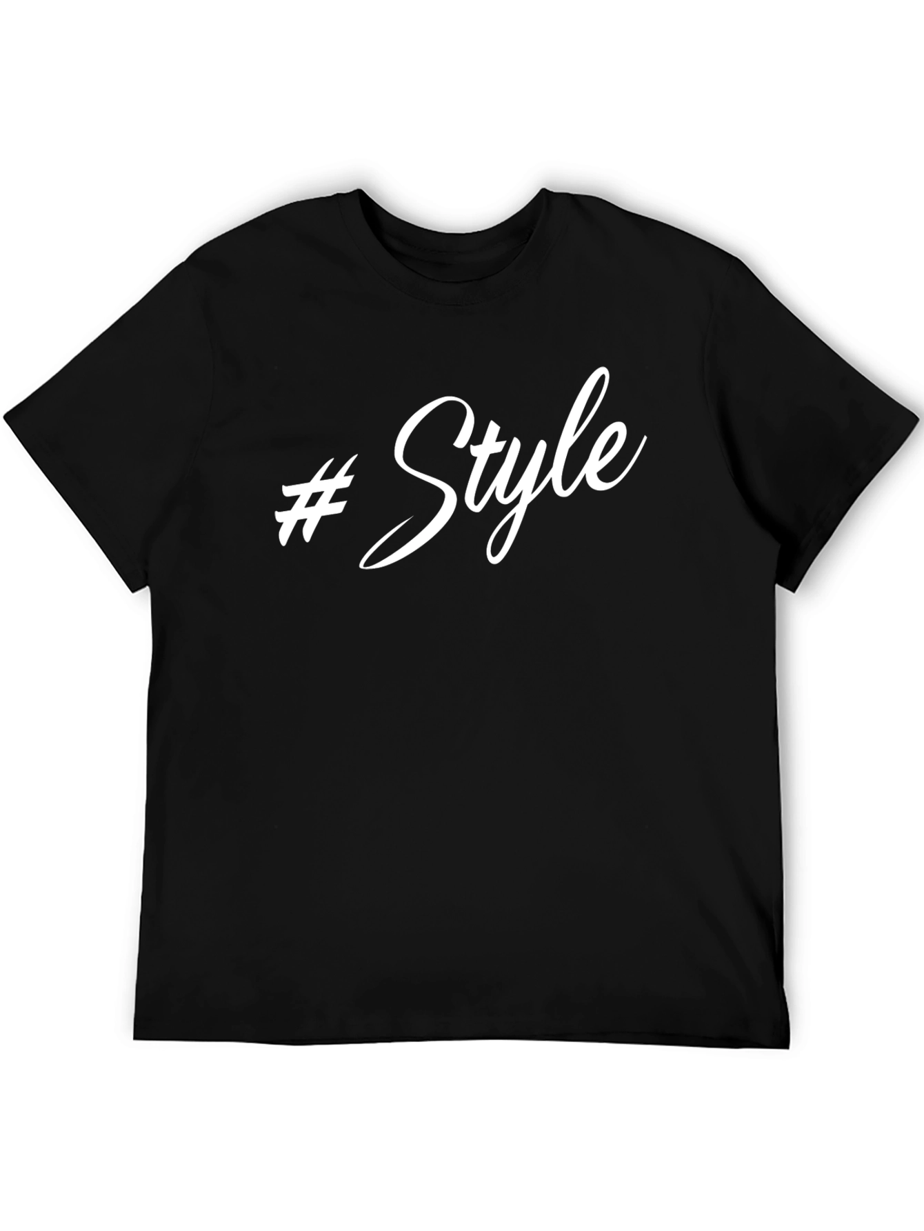 #Style Black Graphic Tee - Trendy Casual Wear