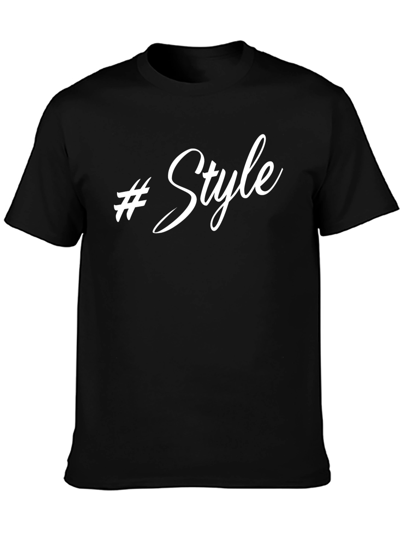 #Style Black Graphic Tee - Trendy Casual Wear