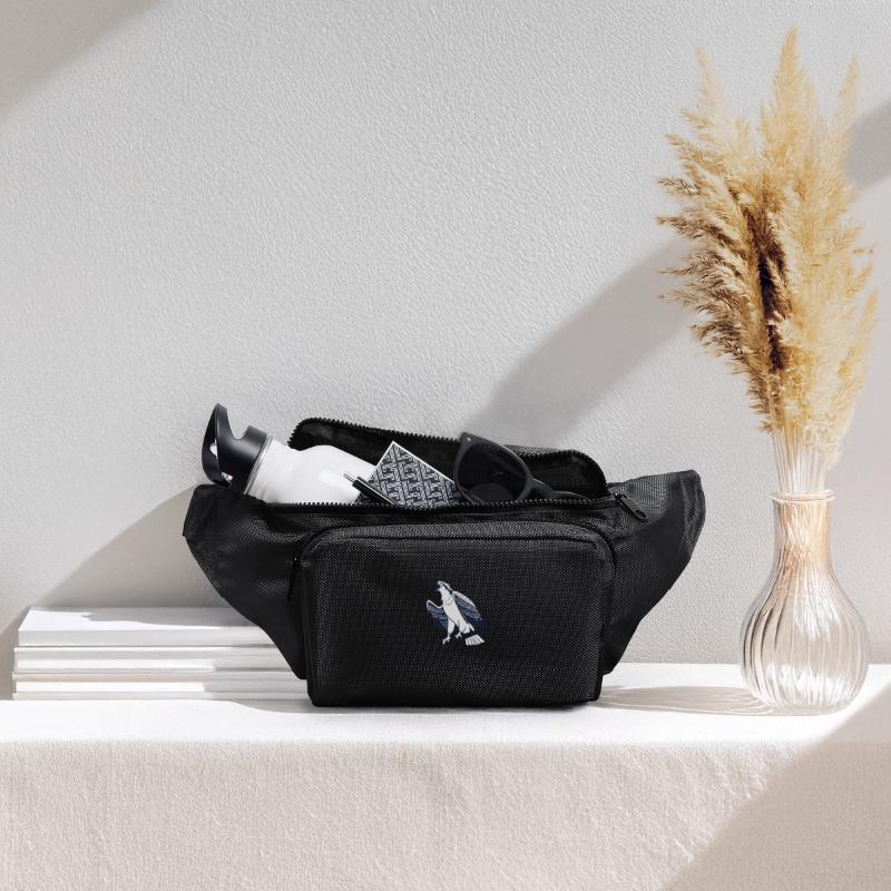 a minimalist line art of a osprey stretchin