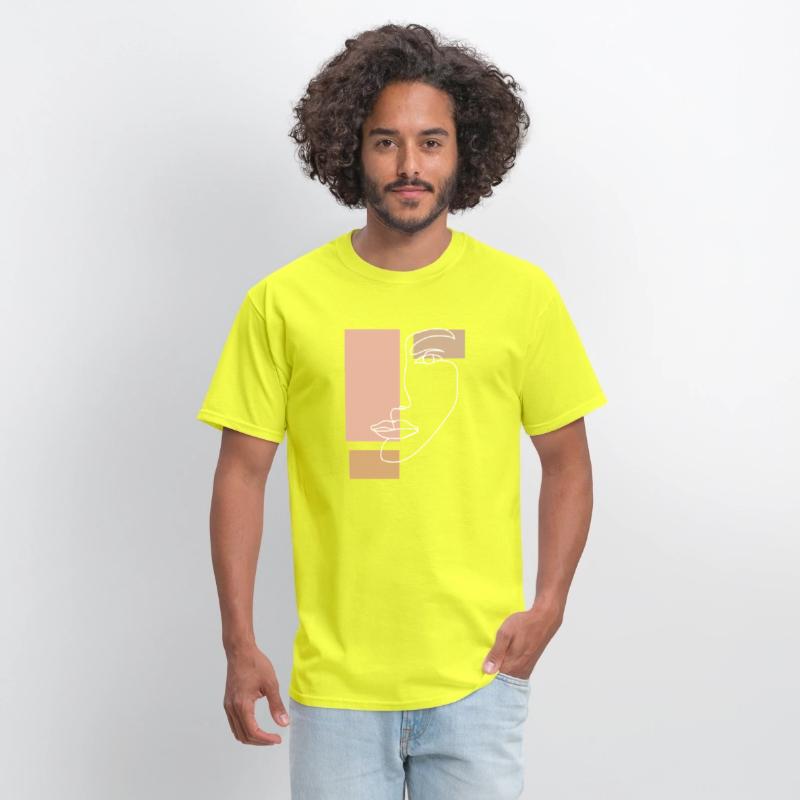 Abstract Face Line Drawing Aesthetic Top