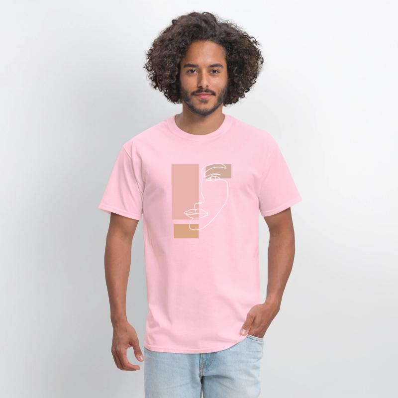 Abstract Face Line Drawing Aesthetic Top