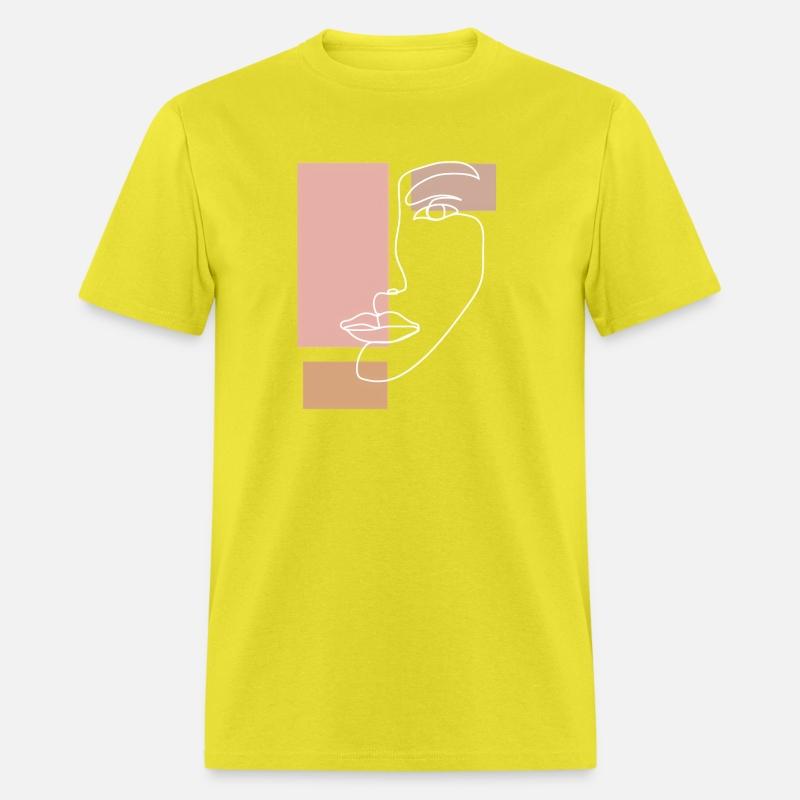 Abstract Face Line Drawing Aesthetic Top