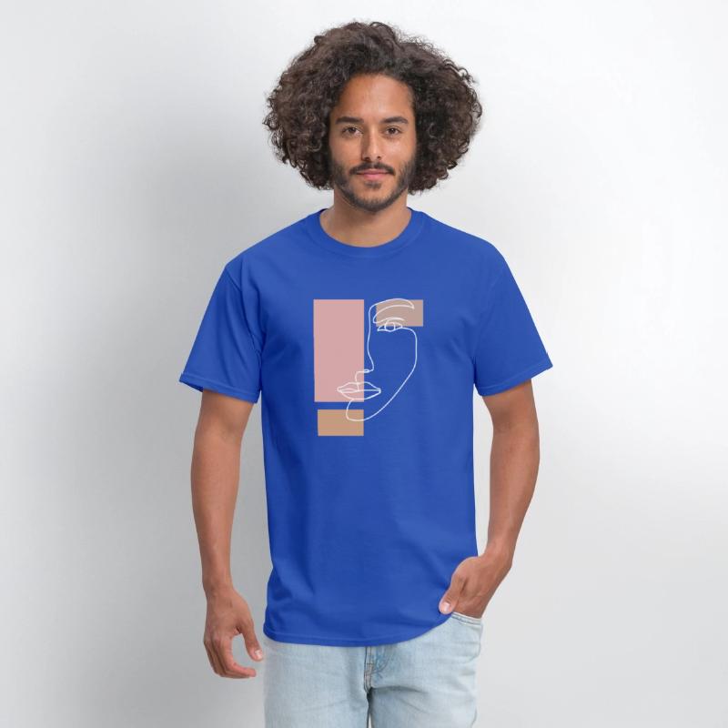 Abstract Face Line Drawing Aesthetic Top