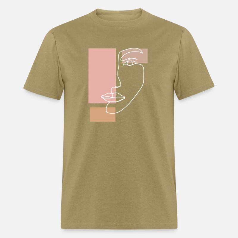 Abstract Face Line Drawing Aesthetic Top