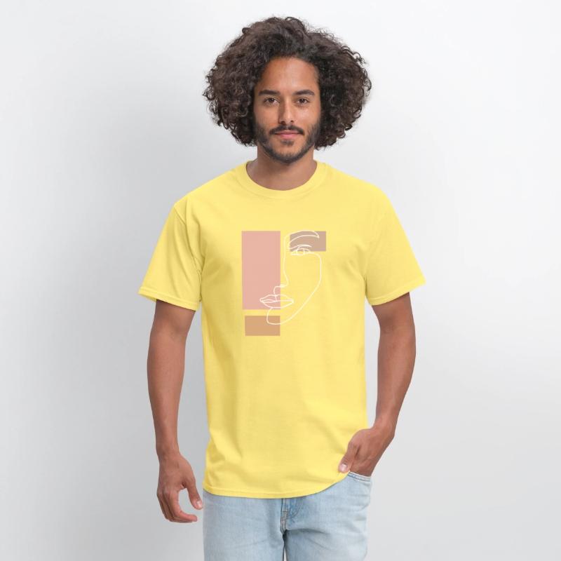 Abstract Face Line Drawing Aesthetic Top