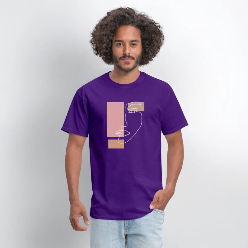 Abstract Face Line Drawing Aesthetic Top
