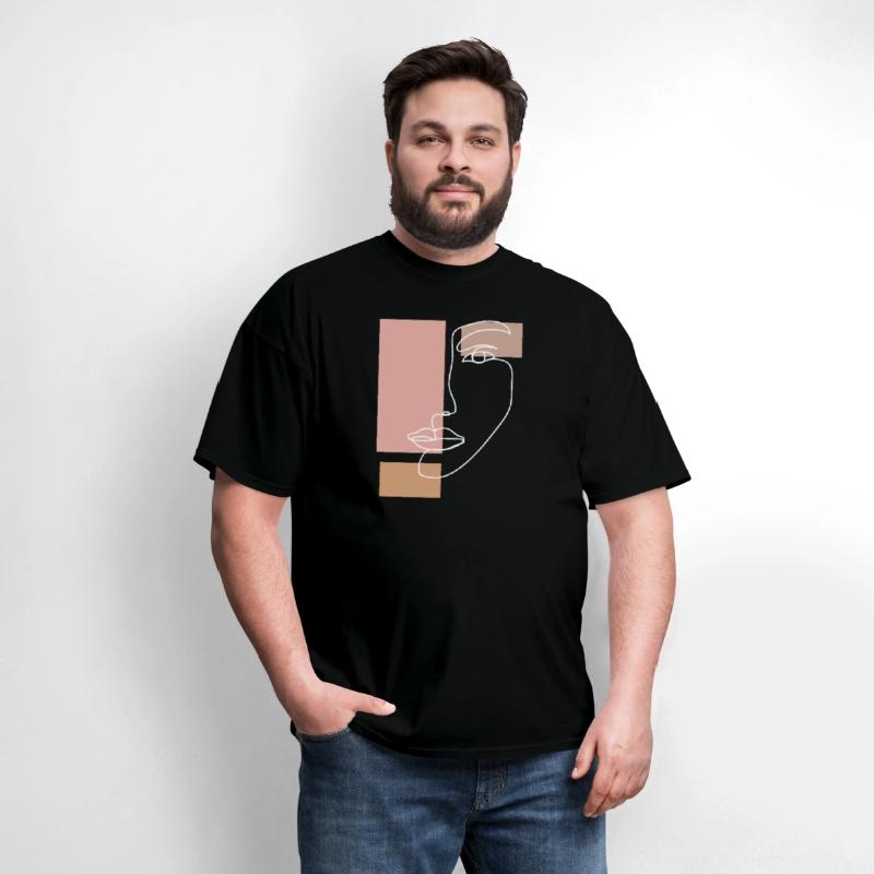 Abstract Face Line Drawing Aesthetic Top