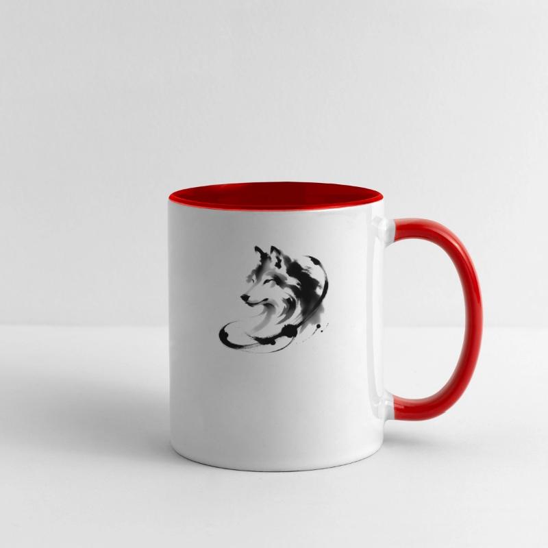 Abstract Wolf Japanese Ink Art