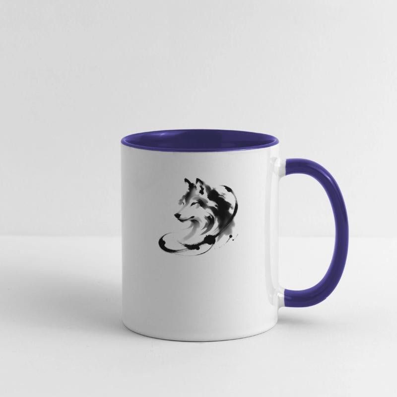 Abstract Wolf Japanese Ink Art