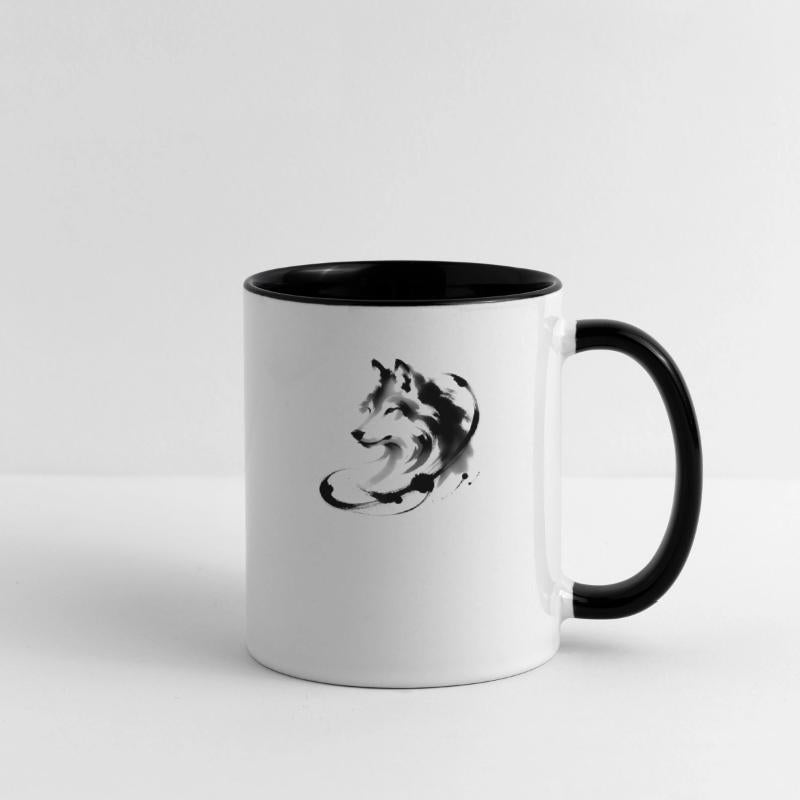 Abstract Wolf Japanese Ink Art