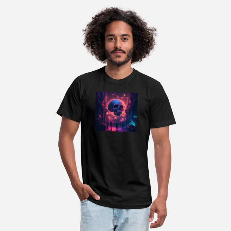 Acid goa skull trance design purple and dark blue