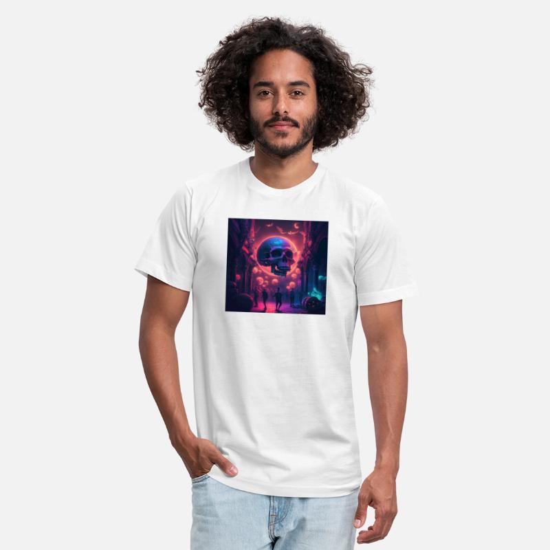 Acid goa skull trance design purple and dark blue