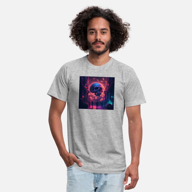 Acid goa skull trance design purple and dark blue