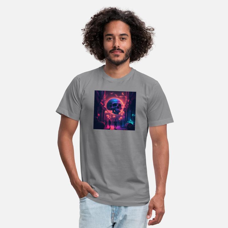 Acid goa skull trance design purple and dark blue