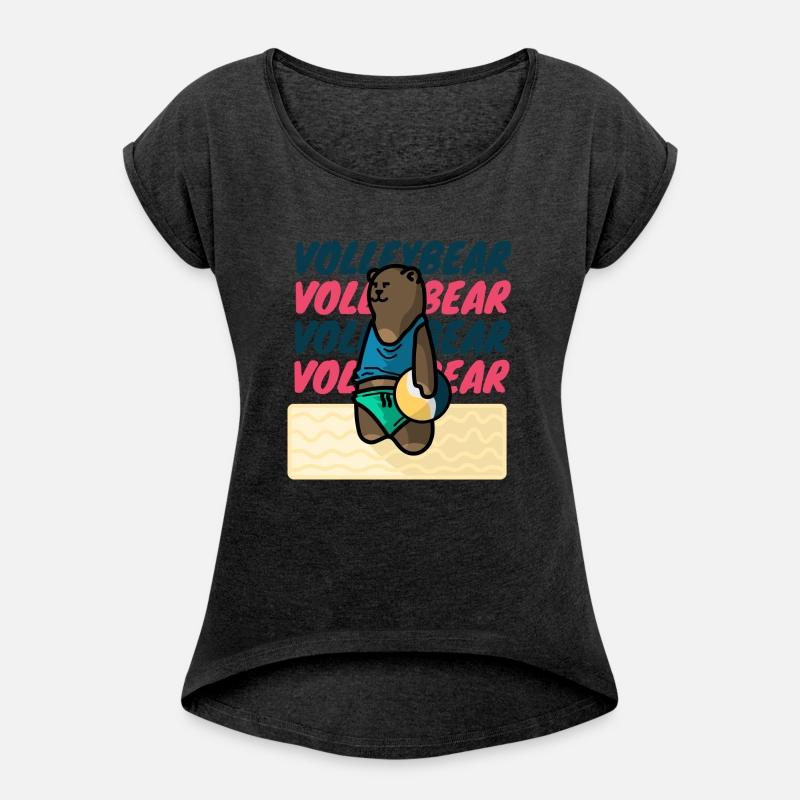 Adorable Bear Playing Volleyball