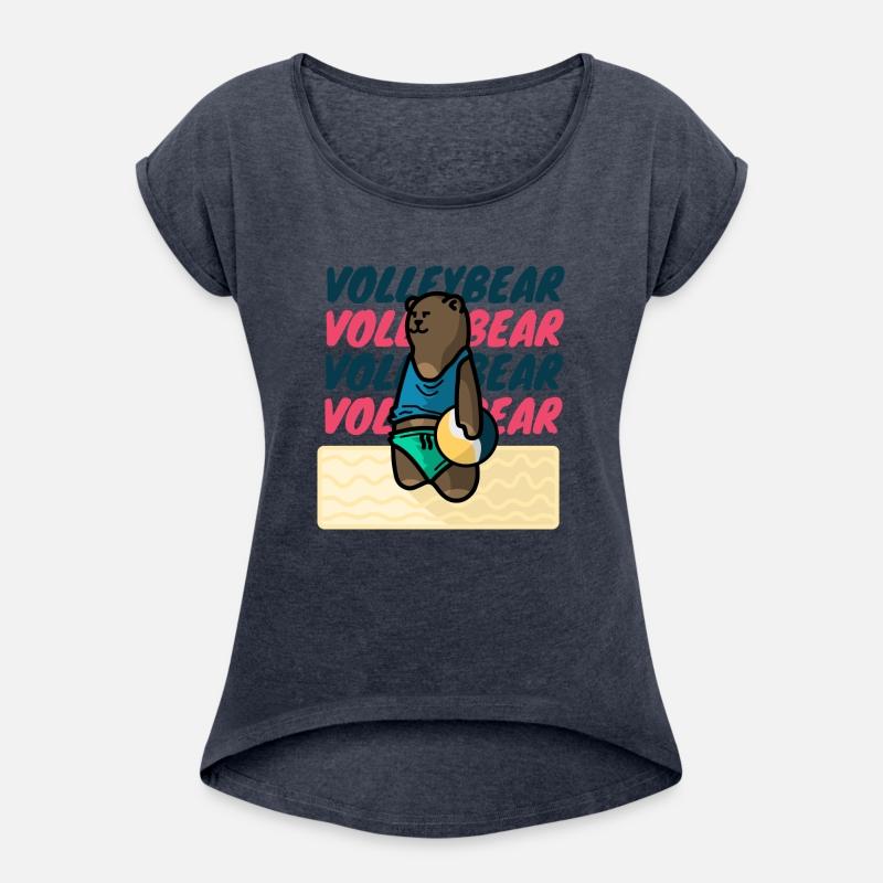 Adorable Bear Playing Volleyball