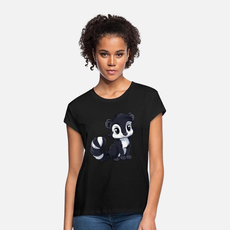 Adorable Skunk Cartoon Character