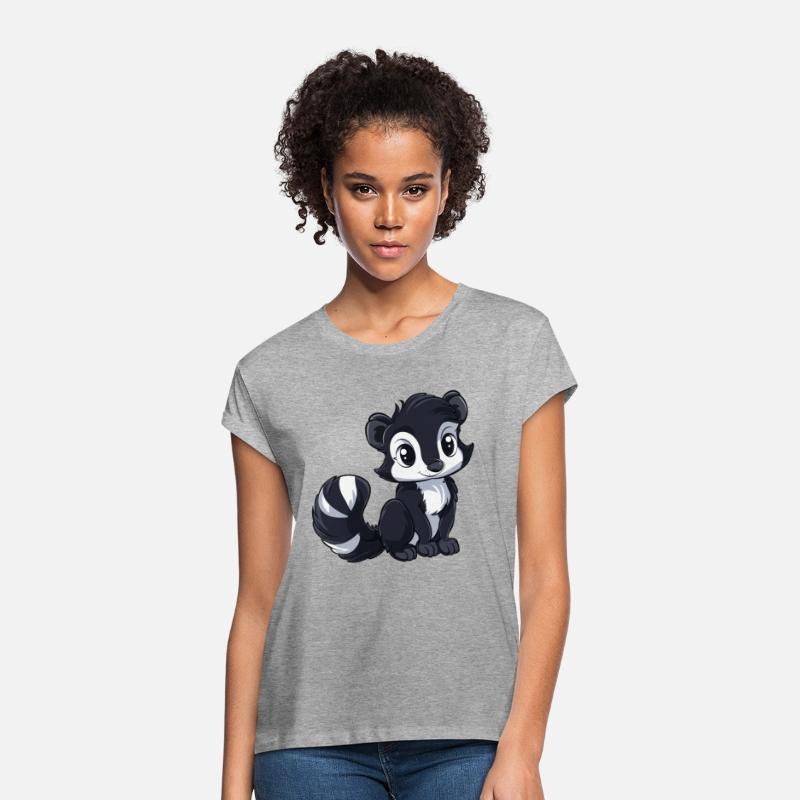 Adorable Skunk Cartoon Character