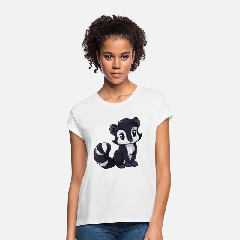 Adorable Skunk Cartoon Character