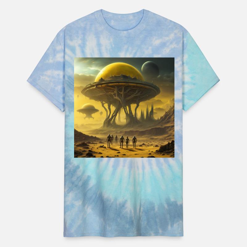 Alien Planetary Forest with Floating Cities