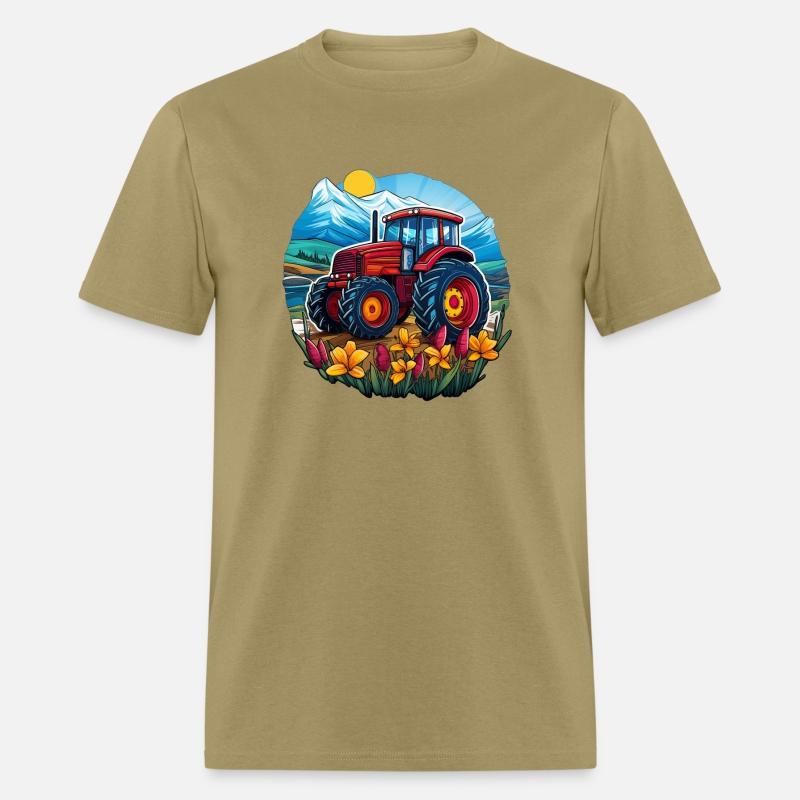 Alpine Glow on Rugged Farm Tractor