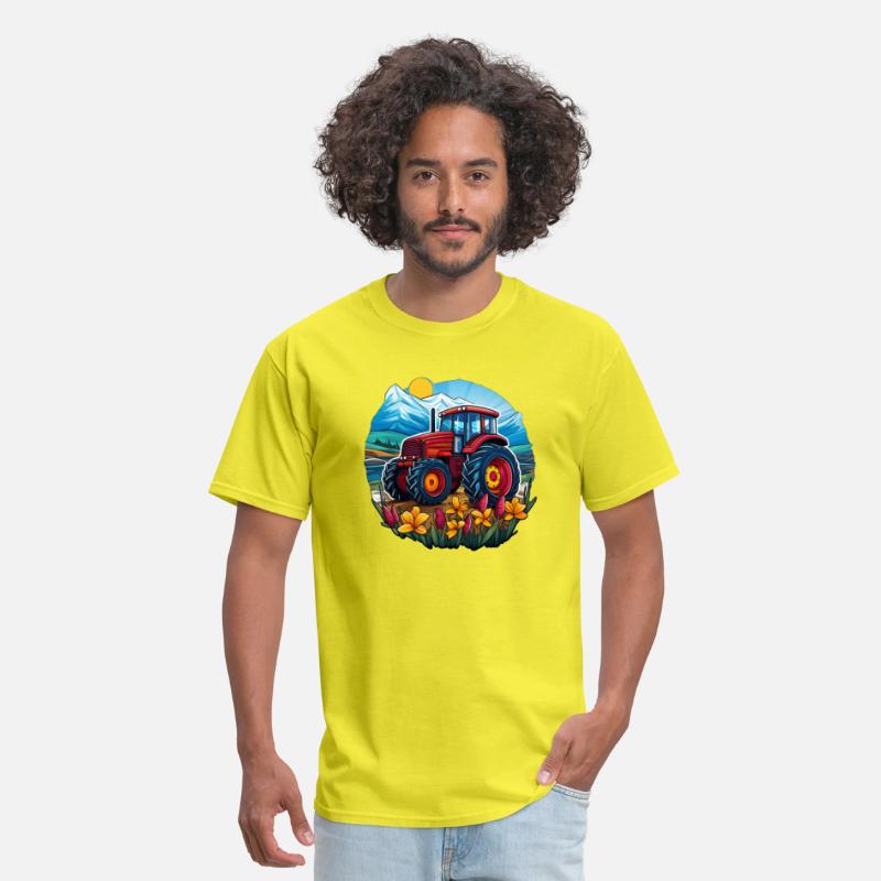 Alpine Glow on Rugged Farm Tractor