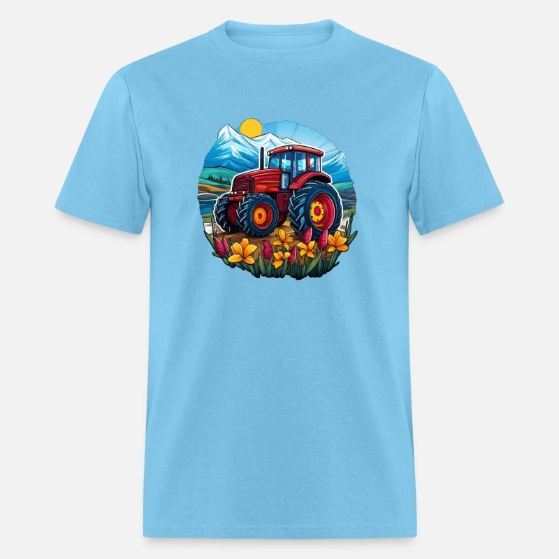 Alpine Glow on Rugged Farm Tractor