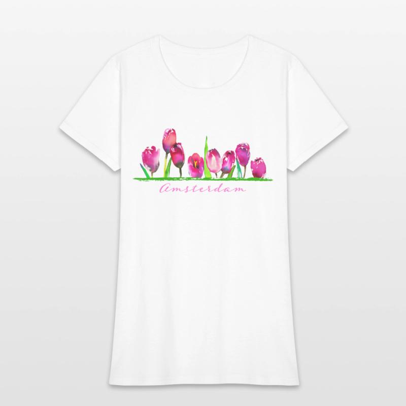 Amsterdam Tulip Flower Watercolor Gardener