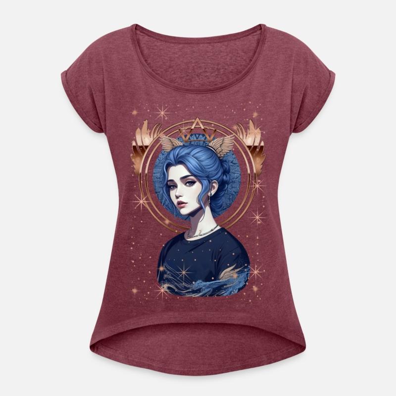 Angel girl with blue hair