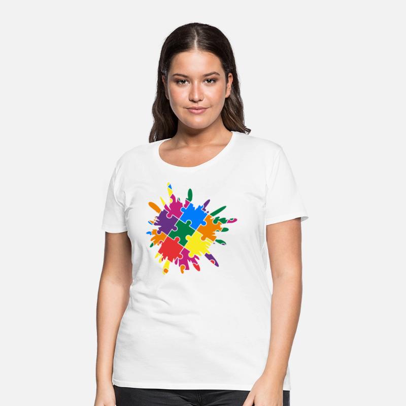 Autism Awareness Puzzle Colorful Splash