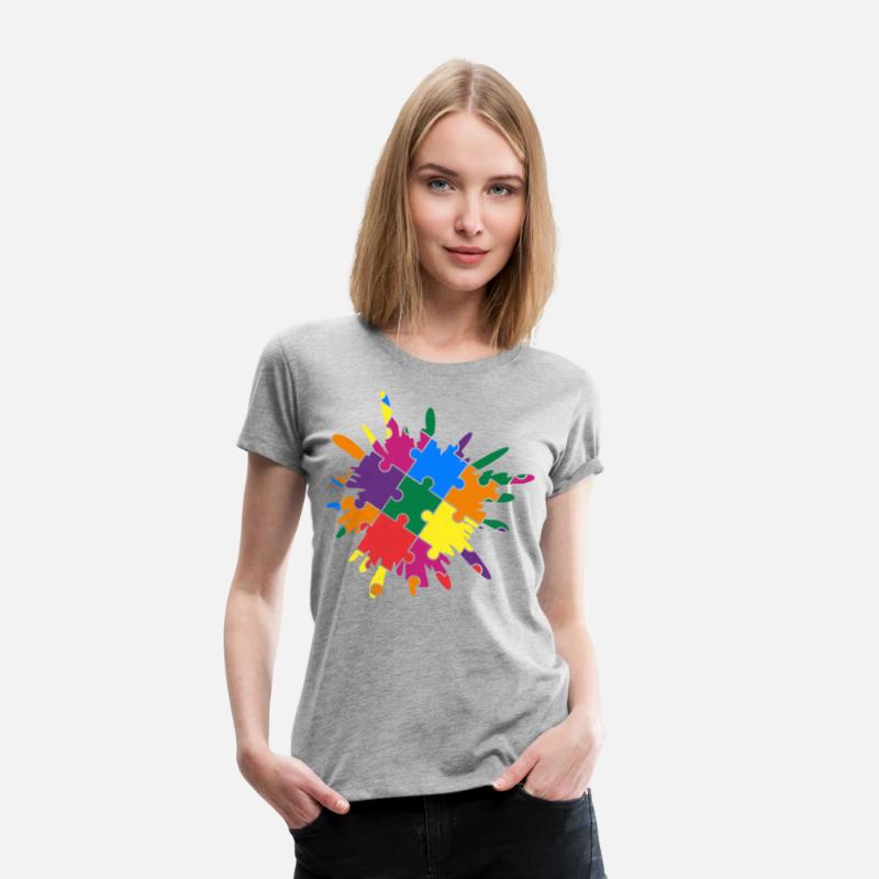 Autism Awareness Puzzle Colorful Splash