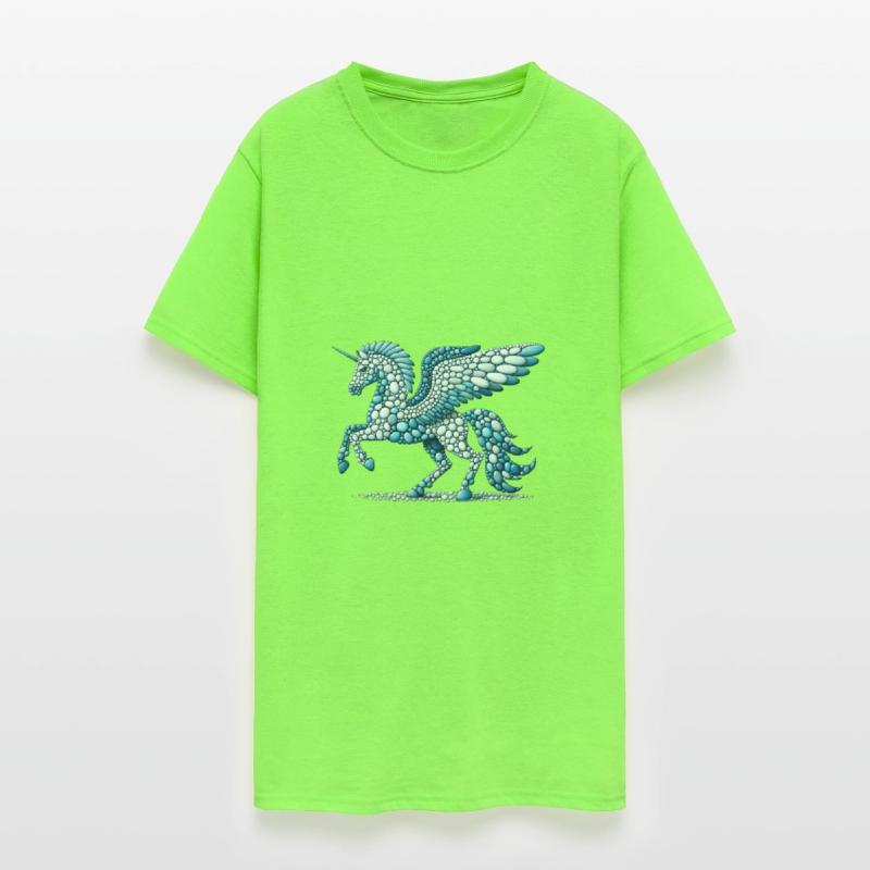 Azure Skies: Pebble Mosaic Pegasus